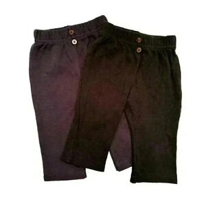 (2) Chick Pea Pants Baby Infant Size 3-6 Months‎ Elastic Waist Green Blue Lot
